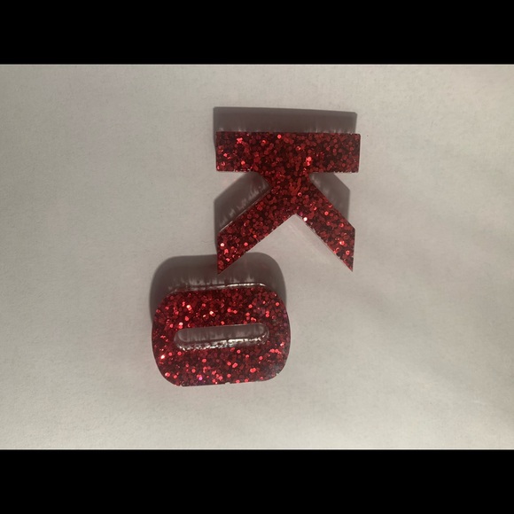 Ruby red glitter keychains - Picture 3 of 3